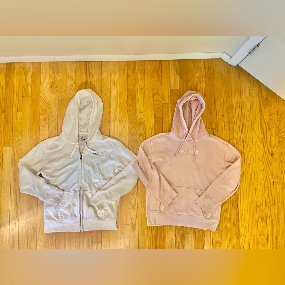 Hollister California Pink & White Hoodie Set Women’s Size Small